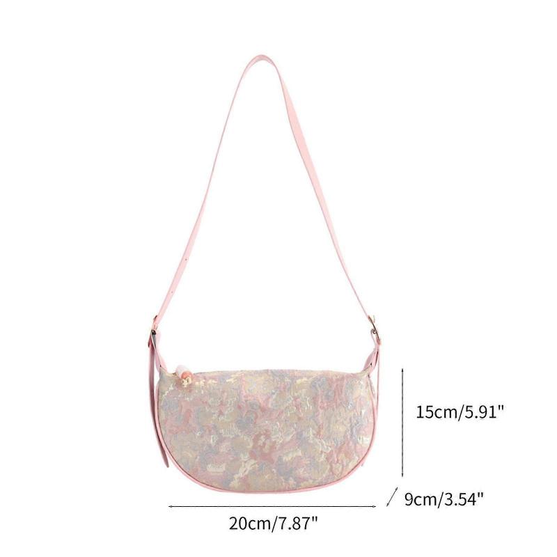 Trendy Canvas Crossbody Bag for Fashion Forward Individuals Convenient Shoulder Underarm Bags Purple