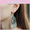 Geometric Metal Earrings With Silver Tone For Casual And Formal Wear Party
