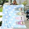 1pc Blanket Labubu1 Print Design, Lightweight Blanket for Sofa, Bed- Soft &Warm, Gift for All Seasons Like Christmas, Halloween