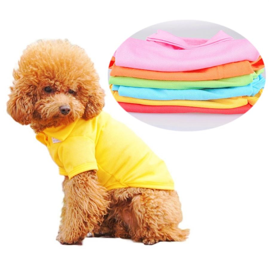 Fashion Dog Clothes for Teddy Small Dogs, Spring Summer Autumn Vest T-shirt Polo Shirt  Cute Dog Clothes for Small Breeds, Cotto