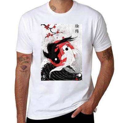 Koi Fish Yin Yang TShirt Cotton T Shirts High Quality T Shirts for Unisex Graphic Tees TShirt