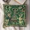 Home Decor Day Of The Dead Skeleton Pattern Pillow Covers Pattern Cushion Cover Suitable For Sofa Bedroom Car Pillow Cover