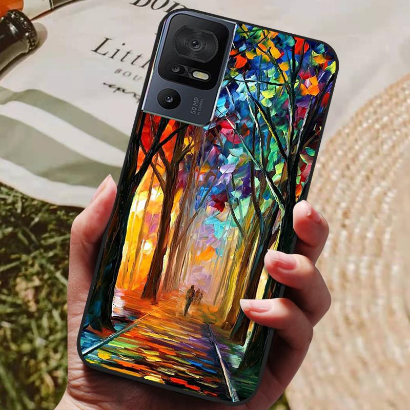 For TCL 40 SE Case 2023 Soft Black Silicone TPU Phone Back Cover for TCL 40SE Protective Capa Funda Bumper for TCL40SE Shells