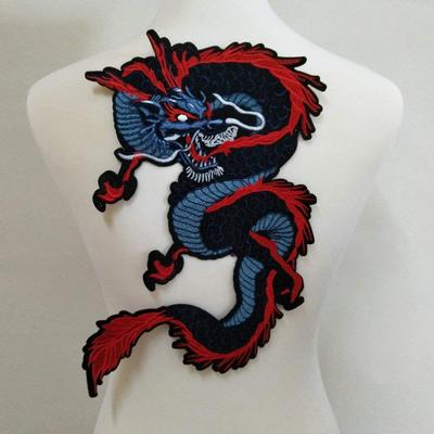 Large Dragon Embroidered Applique Iron On Sew On Patch 13.4''Suitable for DIY Jeans, Jackets, Clothing, Bags