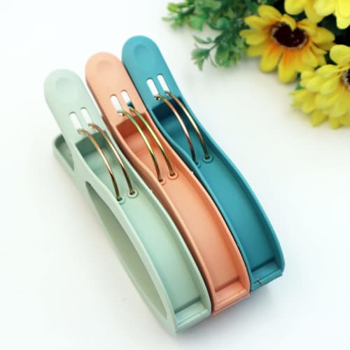 RICISUNG Large Clothespins, Pack of 3, Heavy-Duty, Double Spring Clothespins for Futons, Balcony, Railings, Pole Pinch, Futon Clips, Laundry Clips, Fo