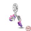 Copper Metal Bird Flying Wings Bee Plant Insect Colored Zircon Charm Bead Component Bead Components Ideal Designed For 3MM Authentic Original