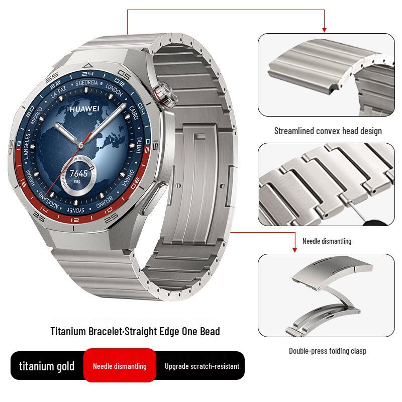 Titanium Alloy Strap for Huawei GT5/Pro GT4/Watch5/4/6 - Business Style Watch Band