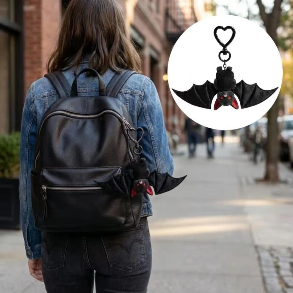 Gothic Bat Keychain with Wings Novelty Cute Bat Keyring Funny Bat Bag Charm  Halloween Gift