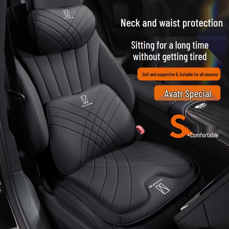 Apt for Avatr 11: Car Headrest, Lumbar Support, Seat Set, and Neck Pillow for All Seasons