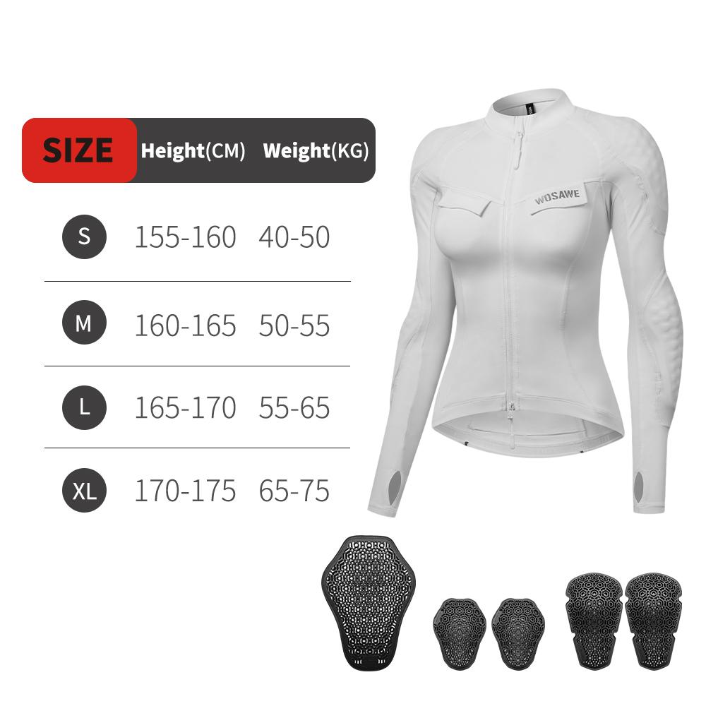 WOSAWE Women Racing Jacket Autumn Winter Anti Drop Moto Jacket Reflective Thermal Motorcycle Jacket With CE Protective Gear