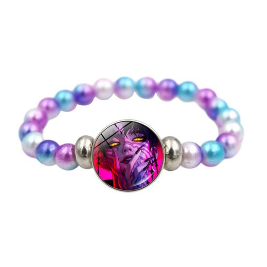 Yousheng Korean Pop Beaded Bracelet Anime Inspired Fashion Bracelet Colorful Beads Bracelet for Women Men Girls Boys Fans