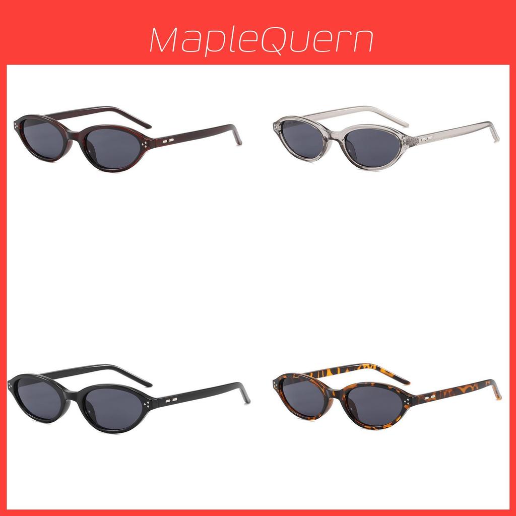 Elliptical Cat Eye Sunglasses With Uv400 Protection For Fashion Girls