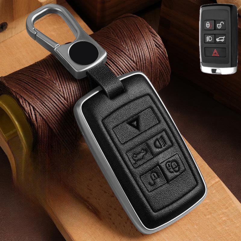 A+ Zinc Alloy Leather Car Key Case Cover For Land Rover Evoque Range Rover Sport