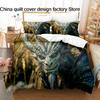 3D Print Terror of Orion Space Monster Bedding Set 3Pcs Sci Fi Alien Duvet Cover Set with Pillowcases for Men Bedroom Decor