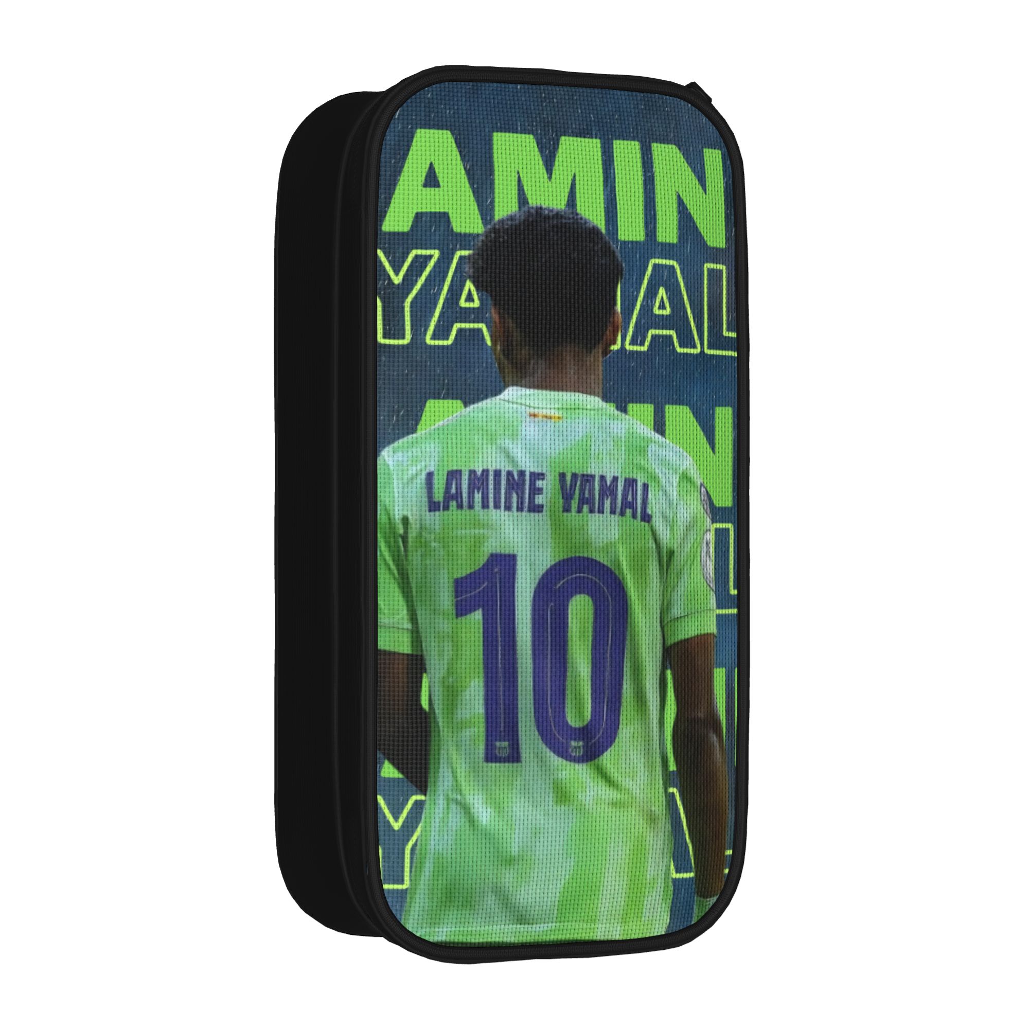 Fußball L-Lamine Yamal Spanien Federmäppchen Kreativ Stiftebeutel Mädchen Junge Große Kapazität Bürogeschenke Federtasche 21x10.5x5cm