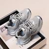 "2025 Spring Girls' and Boys' Mesh Sports Shoes: Trendy Dad-Inspired Design for Kids"
