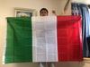 BANDIERA CIELO ITALIA Bandiera 90x150cm da appendere poliestere verde bianco rosso Italia bandiera italiana per Festival Decorazione Casa