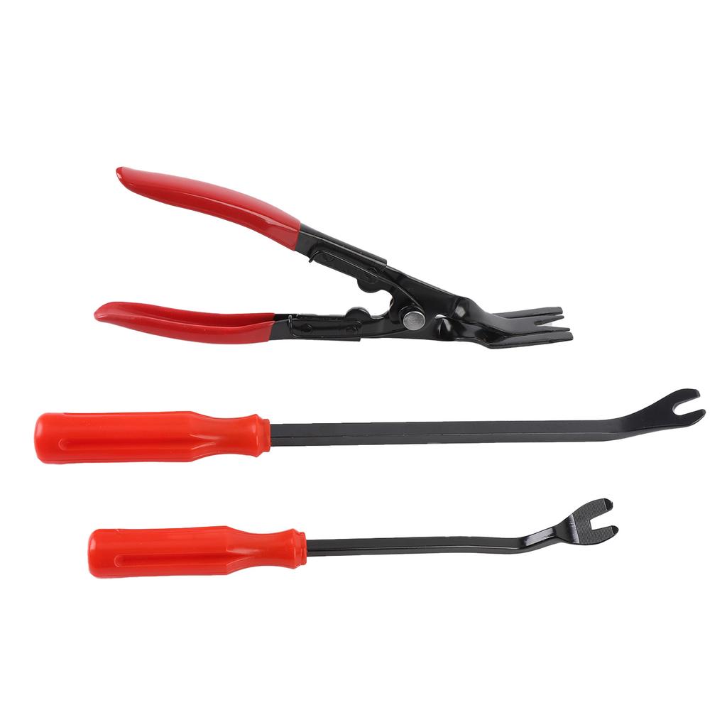 3 ST Bilklädselborttagningsverktygssats Rostfritt Stål Clipstångssats Bildörrpanel Instrumentbräda Reparationssats