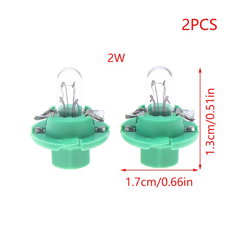 2Pcs T5 Bulb Lamps For Car Dashboards Instrument 12V 1.2W 1.5W 2W Black/Green/Yellow Base Instrument Indicator Bulbs