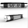 Termometr do kratki nawiewu samochodowego Zegar elektroniczny Czas Wyświetlacz cyfrowy LED Termometr z podświetleniem akcesoria samochodowe
