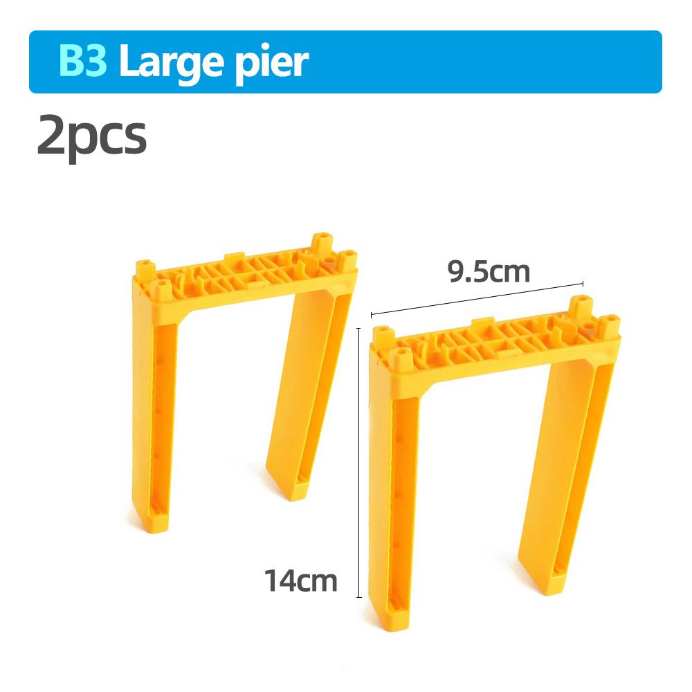 Várias Peças de Pista de Trem de Plástico Acessórios Pista Curva/Reta/Bloco/Ponte Brinquedos Presentes para Meninos
