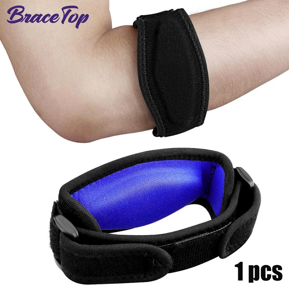 

Bracetop 1 шт. Бандаж на лікоть для тенісиста при тендиніті, болю в передпліччі, підтримка ліктя гольфіста, ремінець на руку з компресійною подушкою для чоловіків і жінок