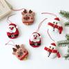 Christmas Wool Felt Santa, Snowman & Reindeer Bell Pendant