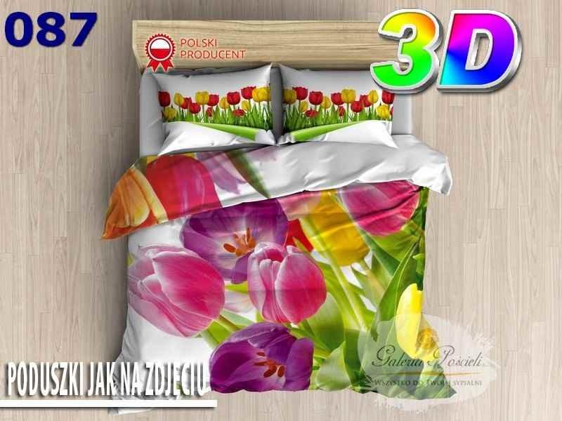 3D cotton satin bedding 160x200cm COLORFUL TULIPS
