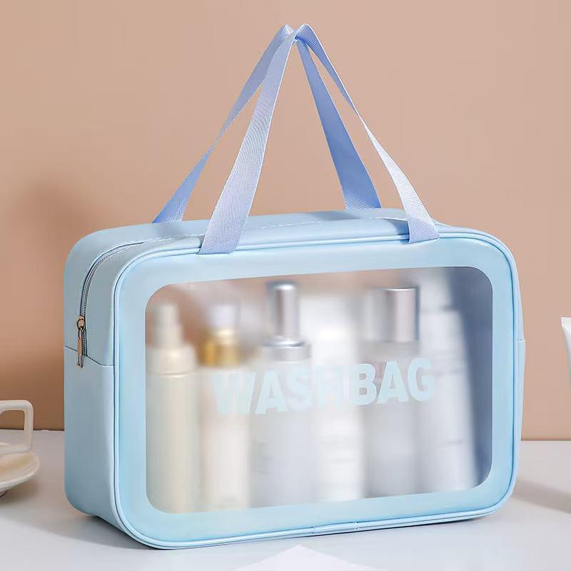 Large Capacity Wet/Dry Cosmetic Bag for Women - Portable Travel Toiletries Organizer 2023