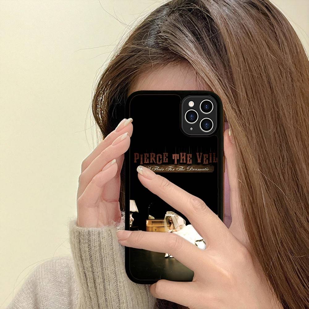 

P-Pierce The Veil Band Phone Case For IPhone 17 16 15 14 13 Plus 12 11 Pro Max PC+TPU Cases Back Cover iPhone 14