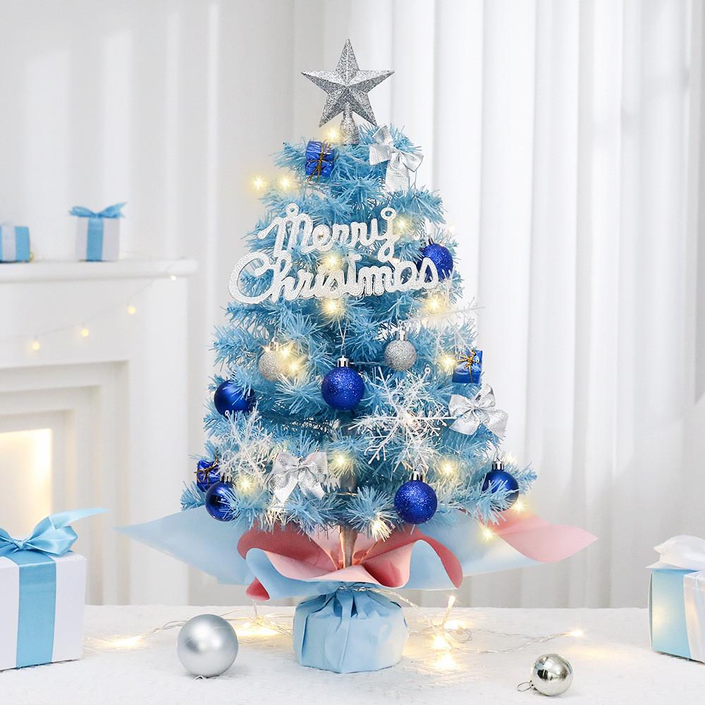 Mini Christmas Tree 45cm And 60cm Blue Tabletop Decorations Perfect For Festive Homes