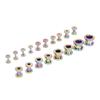 18pcs Stainless Steel Ear Tunnels 14G To 00G Stretching Kit Double Flared Piercing Jewelry Ear Gauges Plugs
