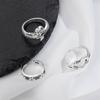 Retro Temperament Retro Hollow Heart-shaped Ring 3-piece Butterfly Pattern Ring Punk Style Ring Female Simple Fashion Ring