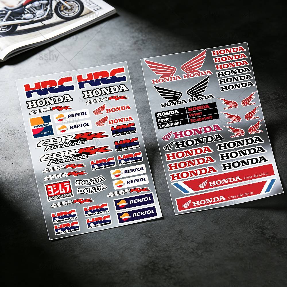 For HONDA Reflective Motorcycle Stickers, 3M Safety Warning At Night In the Dark Scooter Helmets