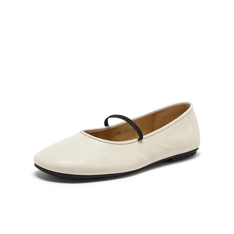 Bata Women s Sheepskin Mary Jane Flat Shoes 38