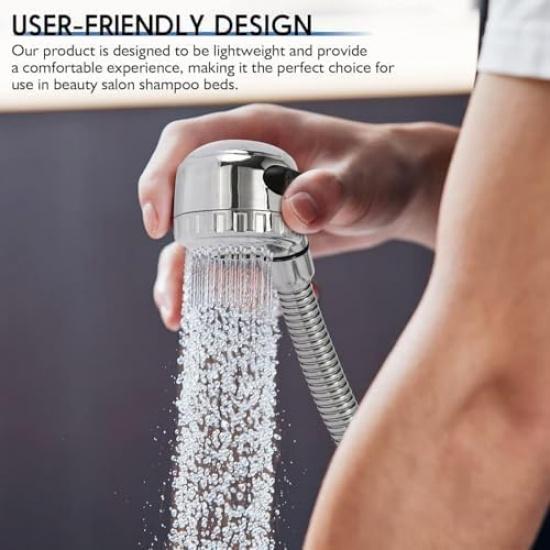Professional Shampoo Bowl Hose & Sprayer Kit - Zinc Alloy Salon Sink Replacement with 70cm Flexible Hose, Zinc Alloy Sprayer Head for Salon/Home Use