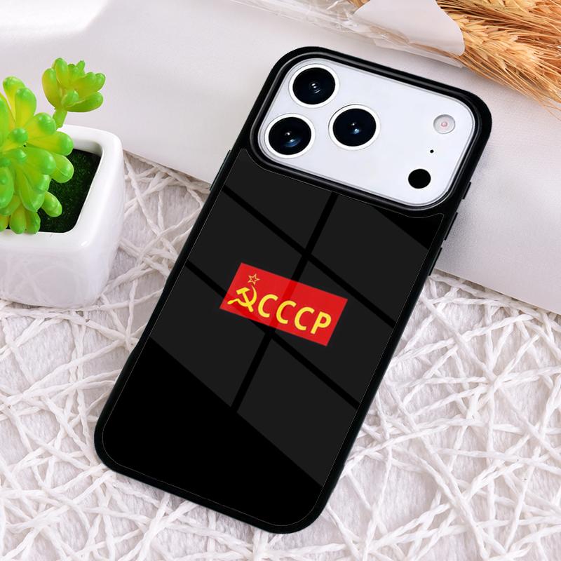 Soviet Union USSR CCCP Flag Shockproof Phone Case for iPhone 17 Air 16e 15 11 12 14 13 Pro Max Cover Coque