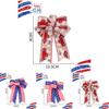 New Festive Independence Day Bows Decorative Stars Stripes Colorful Hanging Ornaments