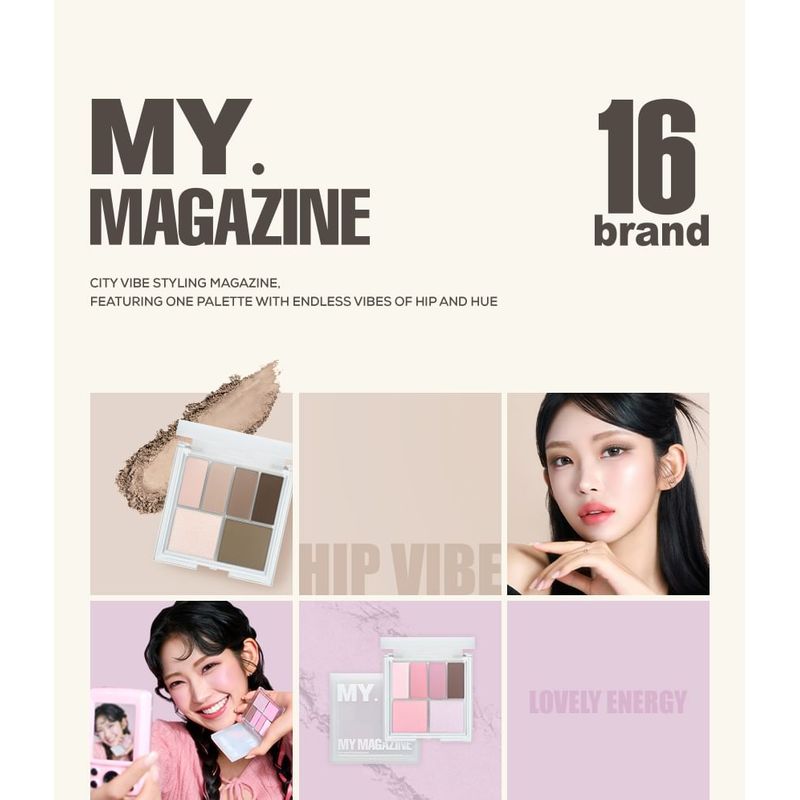 CHOSUNGAH BEAUTY - 16 BRAND My Magazine Palette - 6 Types