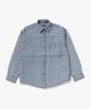 Beipeu Luxe Sport Pattern Jacquard 10Oz Denim Shirt (M) Light Indigo
