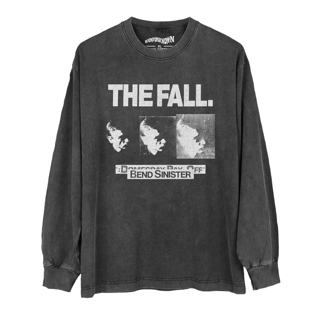 La T-shirt Autunnale Bend Sinister Rock Alternativo Post Punk Band Cotone Lavato Stile Retrò Maniche Lunghe Corte Camicia Casual