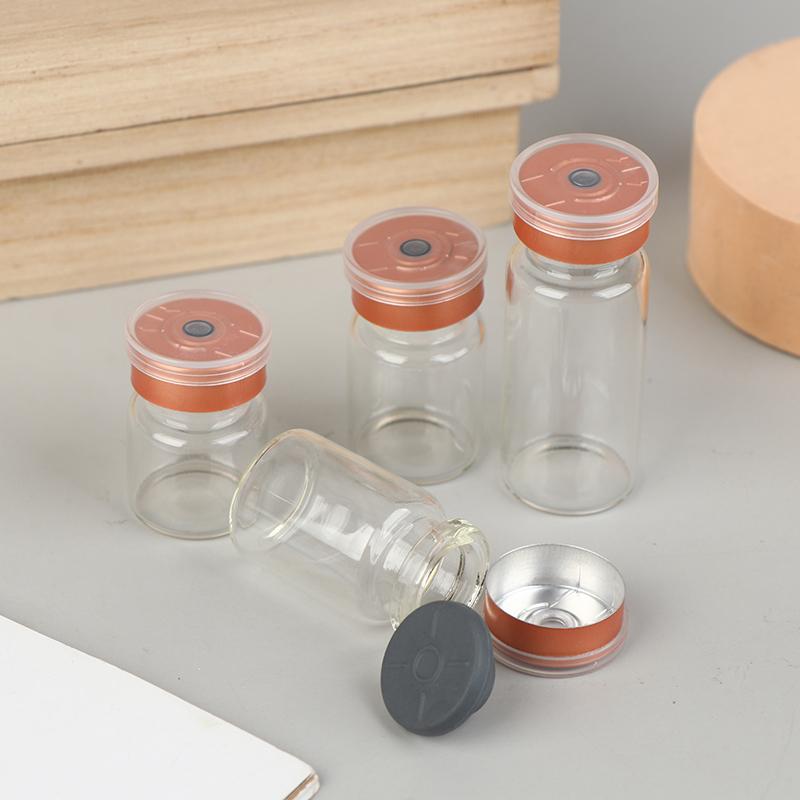 10Pcs 3Ml 5Ml 6Ml 10Ml Vials Leak-Proof Dust-Resistant Rubber Stopper Flip Off Caps Burr-Free Aluminum Cap Glass Bottles