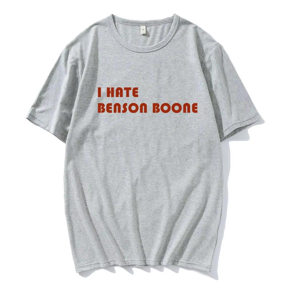 Ich hasse Benson Boone T-Shirt Herren Damen Kleidung Mode Vintage Kurzarm T-Shirts Baumwolle Lässig Übergroße T-Shirts