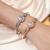 Stylish Women's Diamond-Studded Flower Bracelet - Versatile, Elegant, and Creative Design.