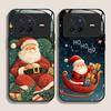 Merry Christmas Santa Claus Pattern Tempered Glass Phone Case for OPPO Reno 13 F 12 11 10 Pro Plus Find X8 X3 Lite A94 A58 Cover