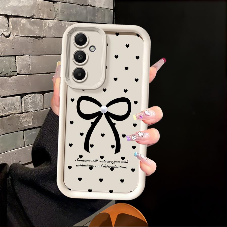Cartoon Bow Phone Cover Case for Samsung Galaxy A16 A56 A12 A13 A34 A51 A73 A15 A53 A54 A23 A35 A36 A71 A72 A26 A32