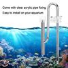 Stainless Steel Aquarium Plant In  Out    Oil film Skimmer Filter Pipe(12Celsius16 mm)