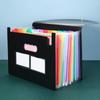 Rainbow Expandable Filing Box Plastic Art Supplies Folder File Folder Organizer  Drawing Paper
