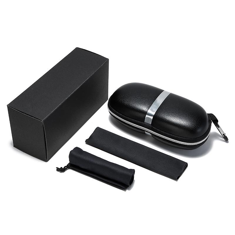 Sunglasses Packaging Set: Eyeglass Case, Cleaning Cloth, Pouch, Polarized Card & Gift Box