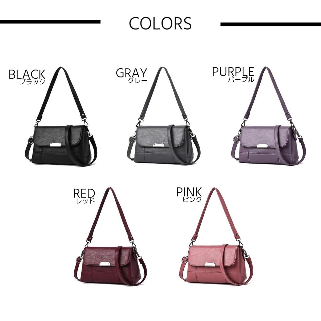 [SHARE ITEMS] Women's Durable Shoulder Bag, Crossbody or Over-the-Shoulder, 2-Way, Multiple Pockets, Stylish PU Leather Bag, Elegant for Everyday Use